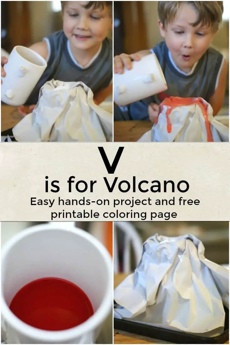 Volcano Project for preschoolers | Learn the letter v with this volcano!