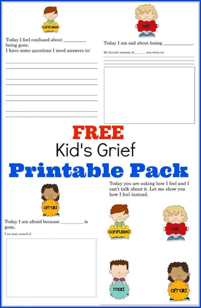Free Kid's Grief Printable Pack