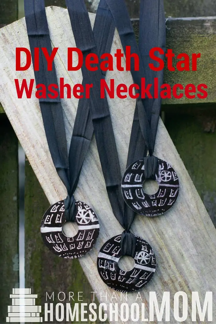 DIY Death Star Washer Necklace - #starwars #deathstar #DIYstarwars #craft