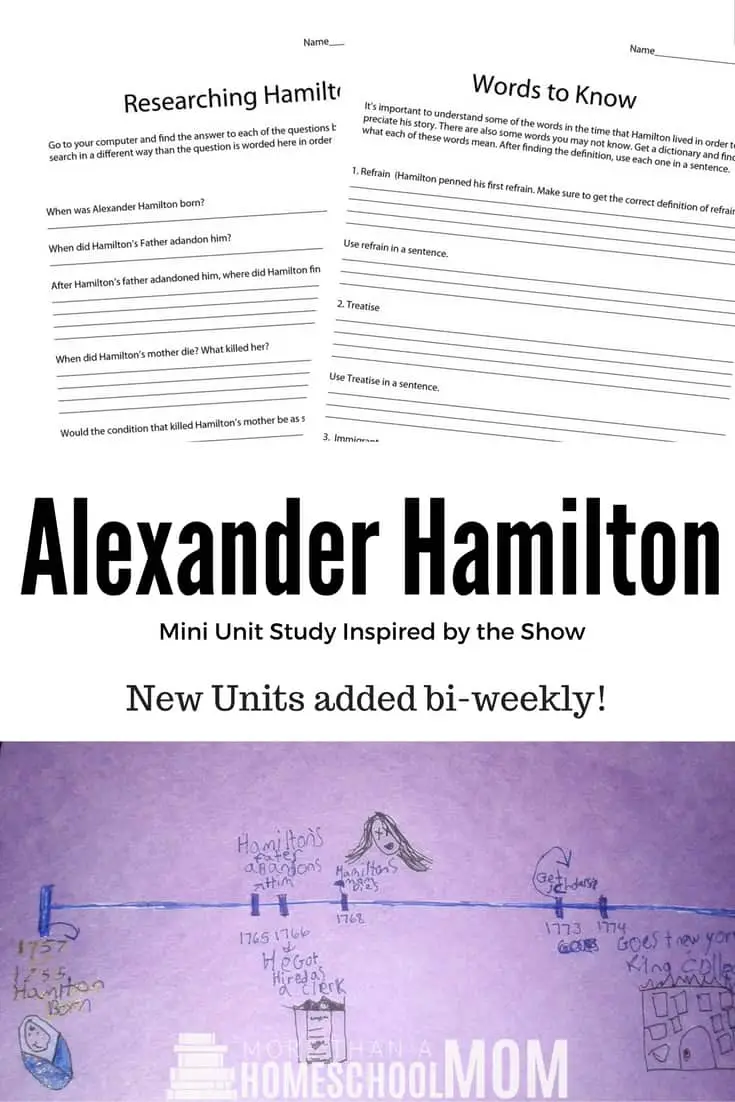 Alexander Hamilton Unit Study | Alexander Hamilton