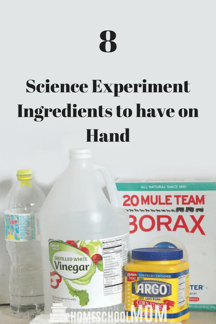 8 Science Experiment Ingredients to have on Hand and a great collection of Science Experiments to try with your kids. #homeschool #Stem #Science #scienceExperiment #Homeschooling #education #edchat 