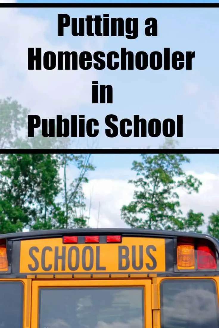 Putting a Homeschooler in Public School
