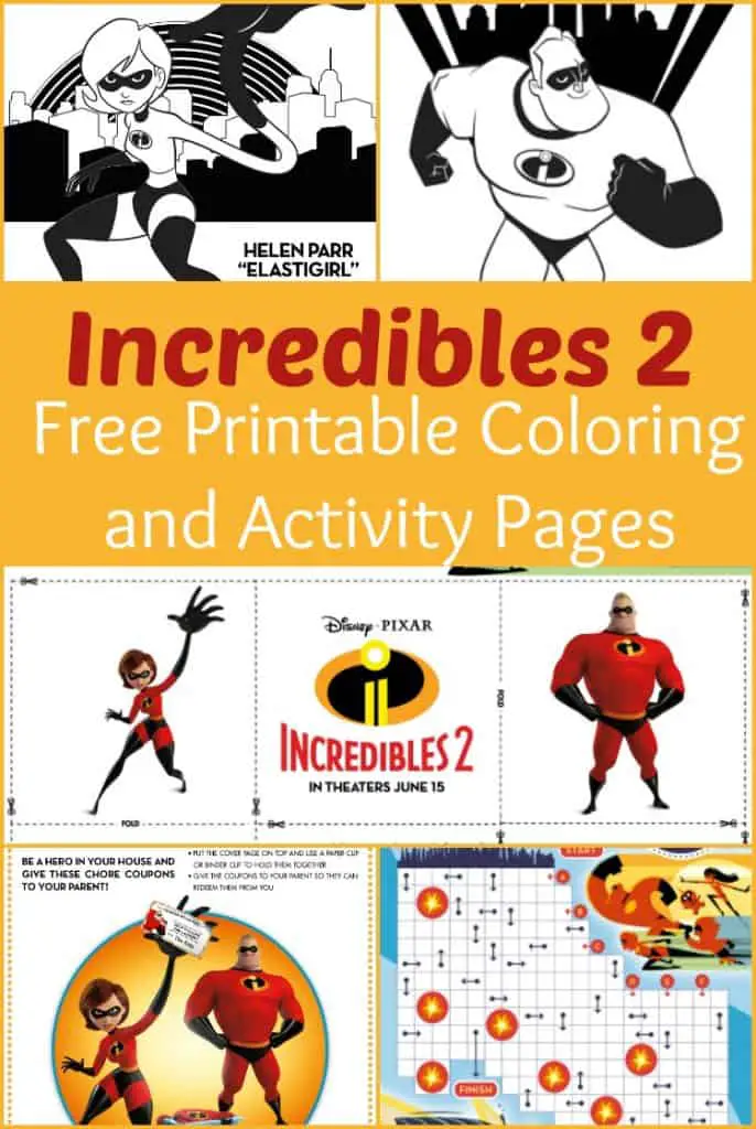 Incredibles 2 Free Printable Coloring and Activity Pages - #FreePrintable #Disney #Incredibles2