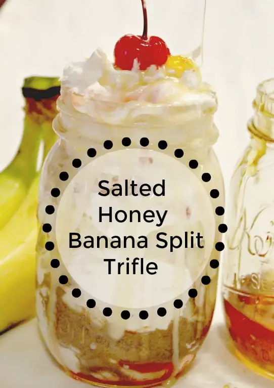 Salted Honey Banana Split Trifle - #Recipe #dessert 
