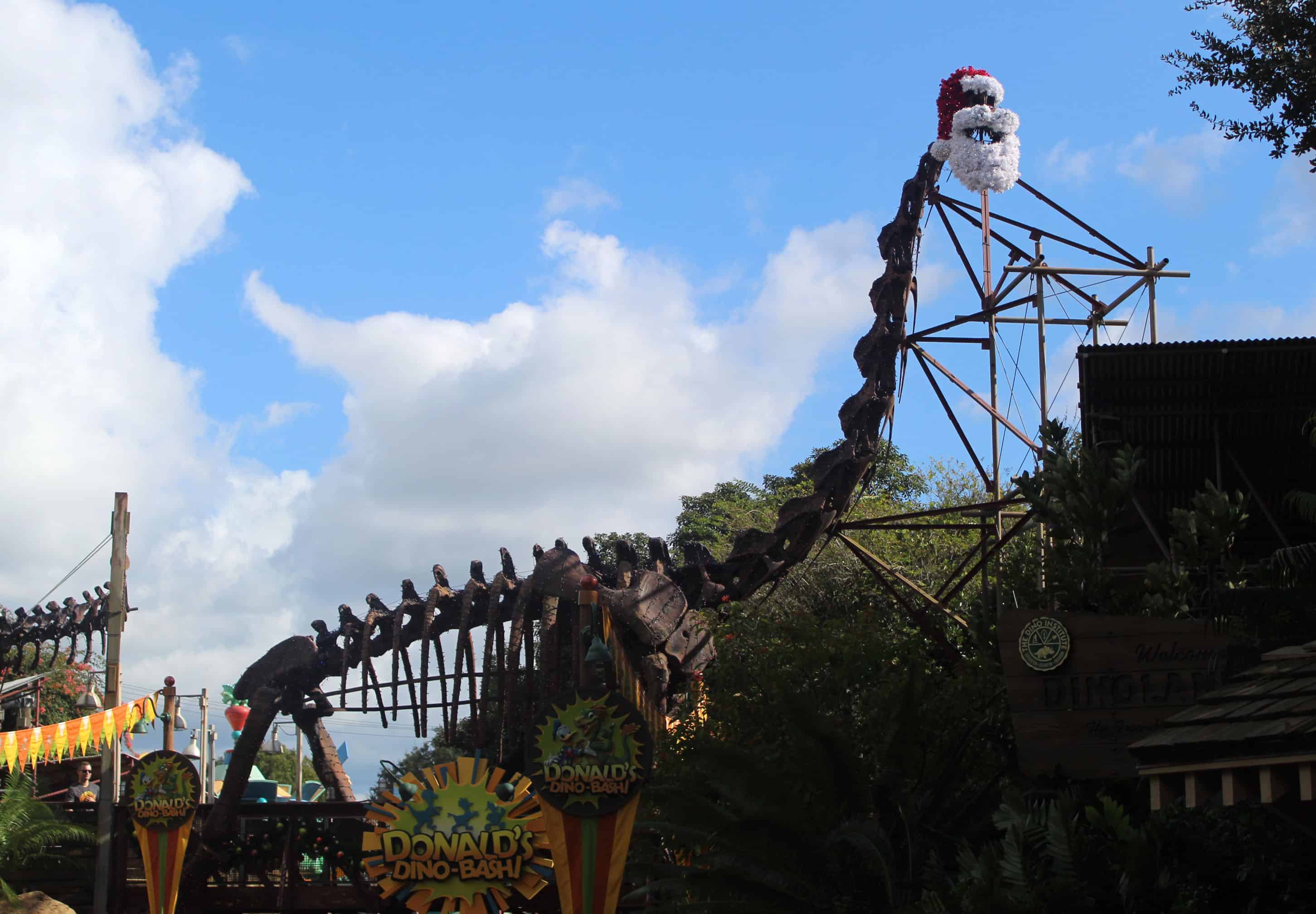 Holidays at Disney's Animal Kingdom Dinoland Decorations
