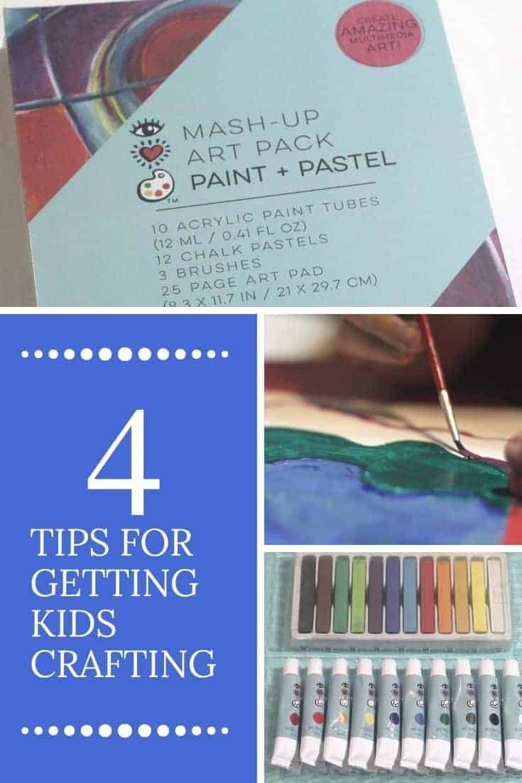 4 tips for getting kids crafting. Includes crafting tips for moms who don't love crafting! 