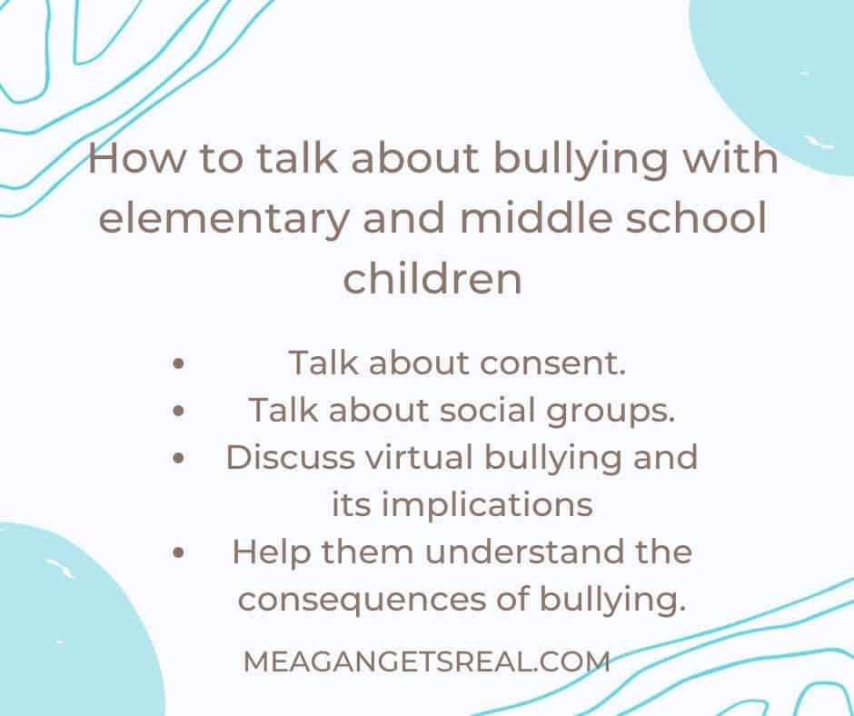 How to talk about bullying with elementary and middle school children