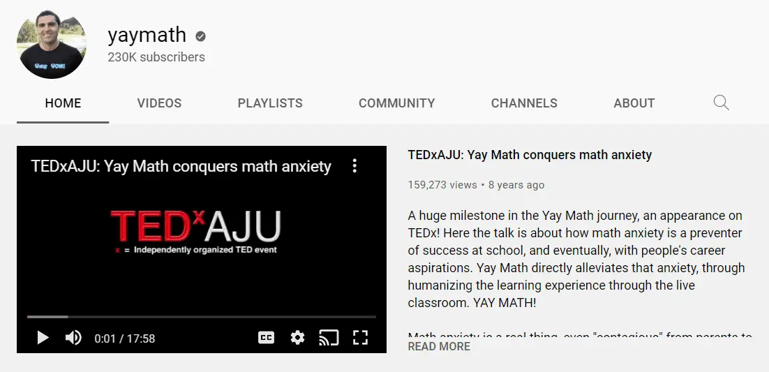 YayMath math learning video youtube channel